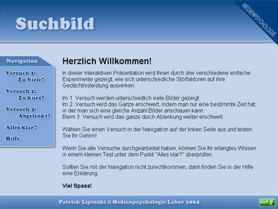 MP: Screenshot des Programms